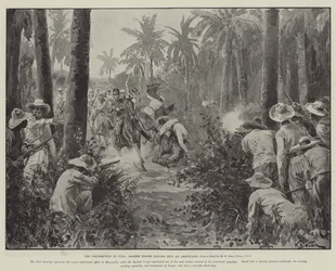 Opprøret på Cuba, spanske tropper faller inn i et bakholdsangrep